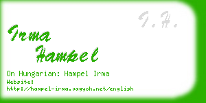 irma hampel business card